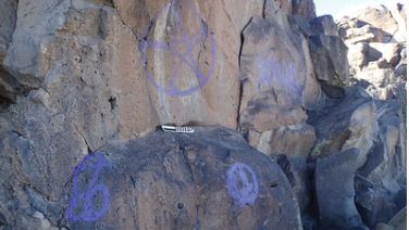 graffiti on petroglyphs