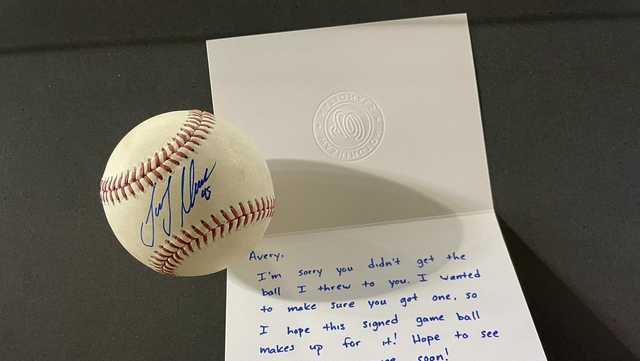 Nationals player sends girl baseball after incident where grown man robbed  one from her at game