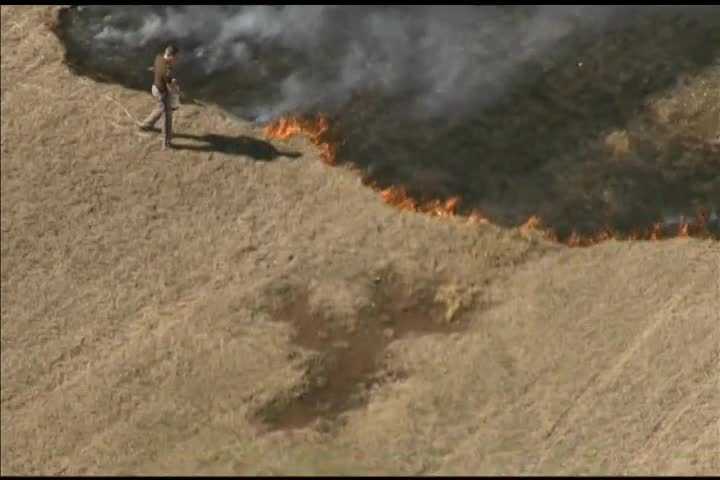 Oklahoma Firefighters Battle Multiple Grass Fires