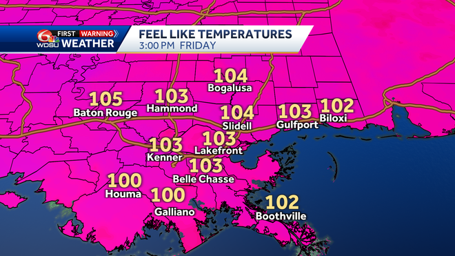 Increasing temperatures and heat with rain chances