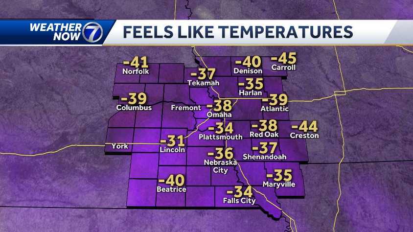 Omaha metro sees subzero temps and windchills Sunday into Tuesday