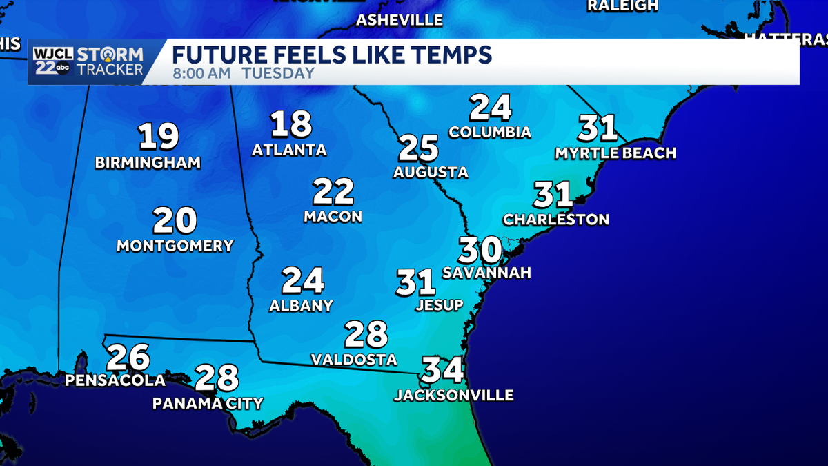Savannah: Tracking colder temperatures & a freeze