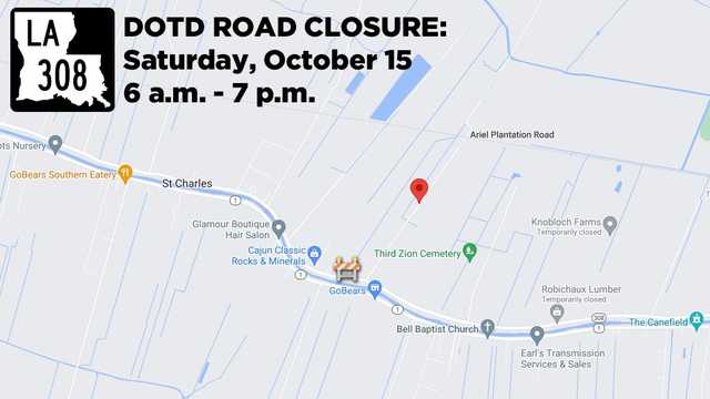 Louisiana Highway 308 near Ariel Plantation Road closed - Vimarsana News