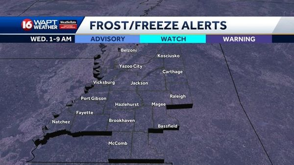 Chilly and breezy Tuesday, freeze warning in effect for Wednesday morning