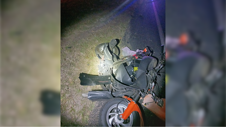 picture of a moped struck in a hit & run crash in marion county