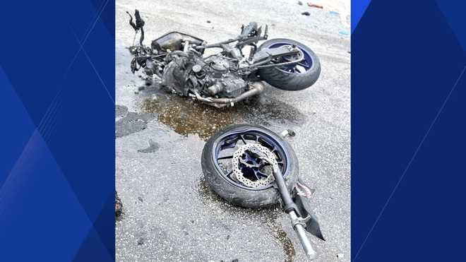 motorcycle involved in a crash along E Terry St and Imperial Pkwy in Bonita Springs