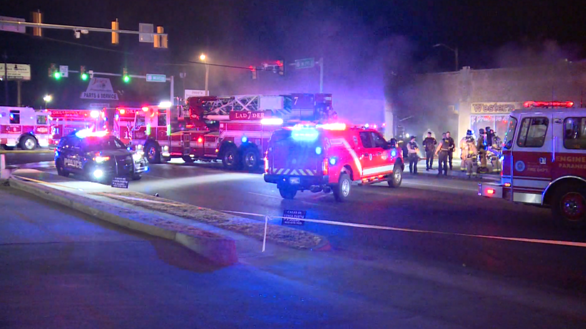 Two dead after car crashes into building, sparking fire in southwest Oklahoma City