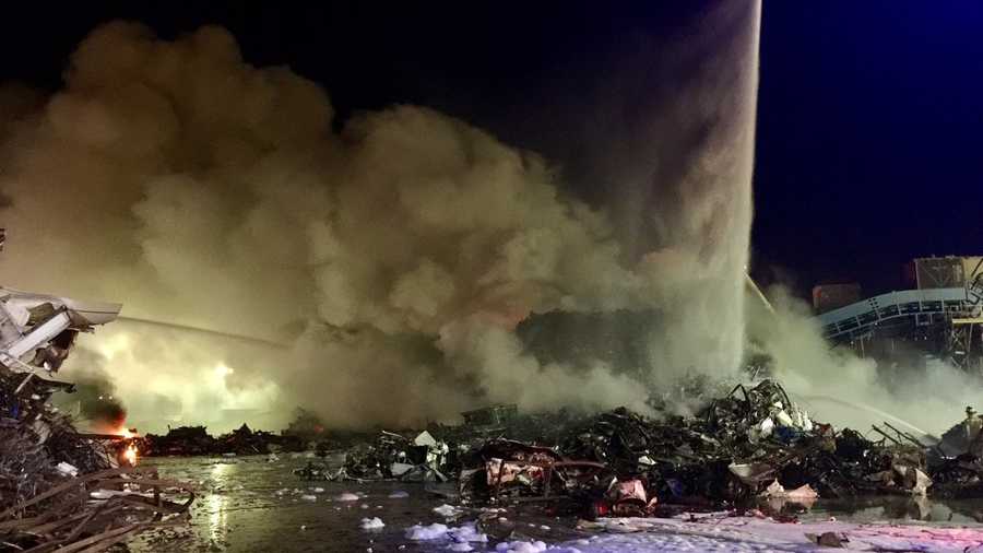 Massive fire at Tampa recycling center