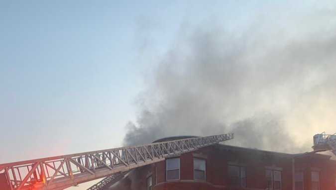 Boston firefighters battle 3-alarm fire on Blue Hill Avenue