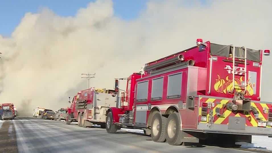 Crews respond to a structure fire in Ellenburg Depot