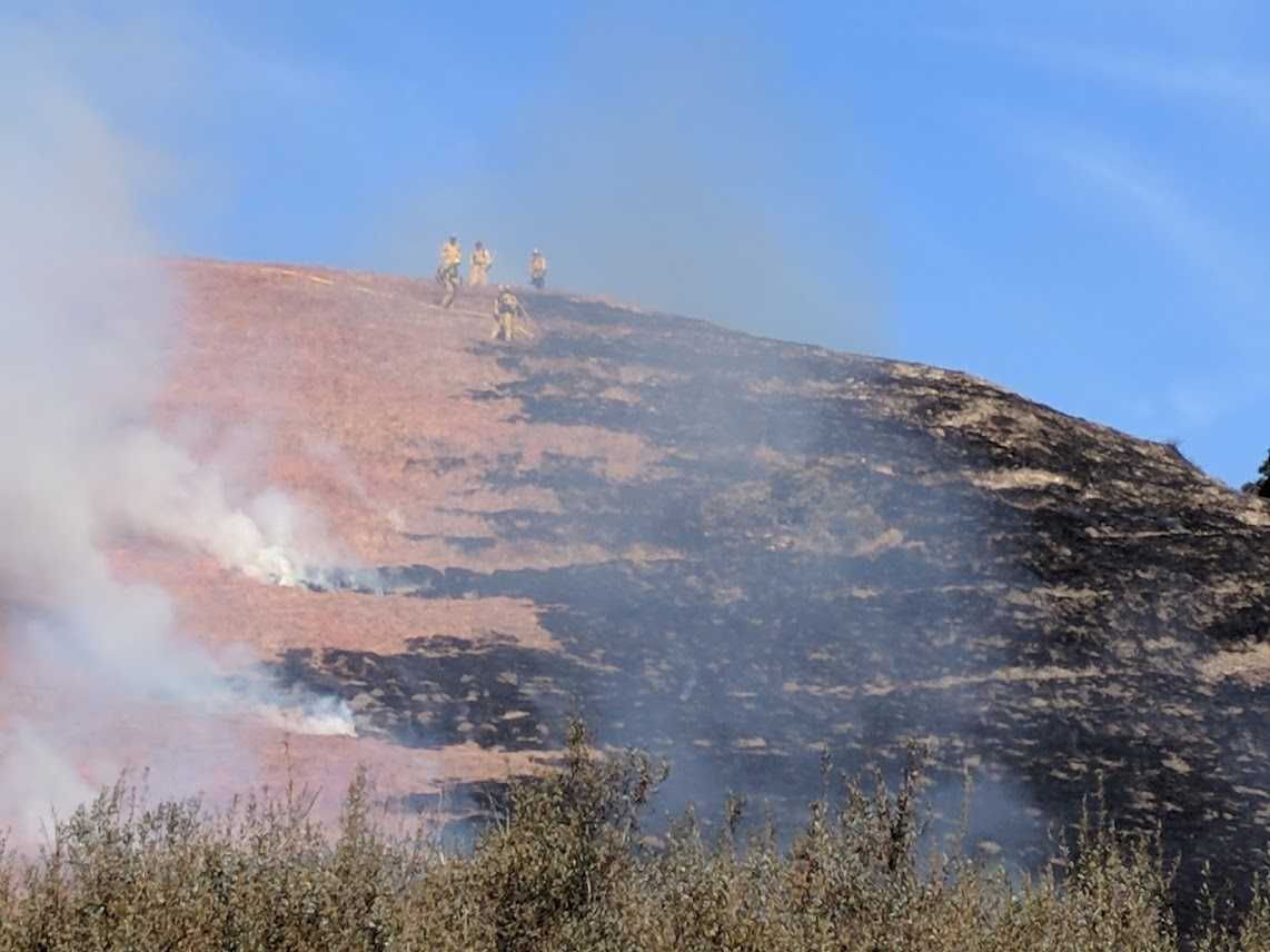 Santa Cruz Fire respond to fire on northbound Highway 1