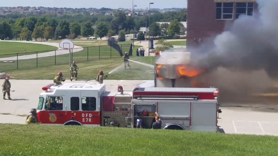 Fire Reported Near Omaha Middle School 1 Injured