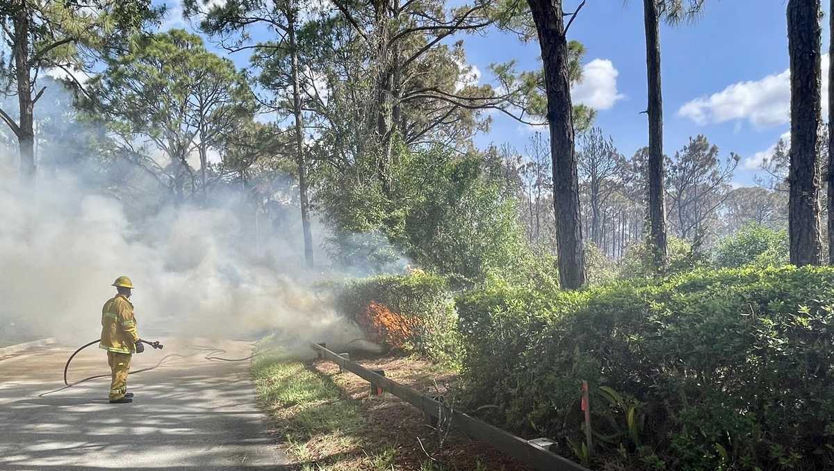 Dry conditions in south and central Florida leading to brush fires