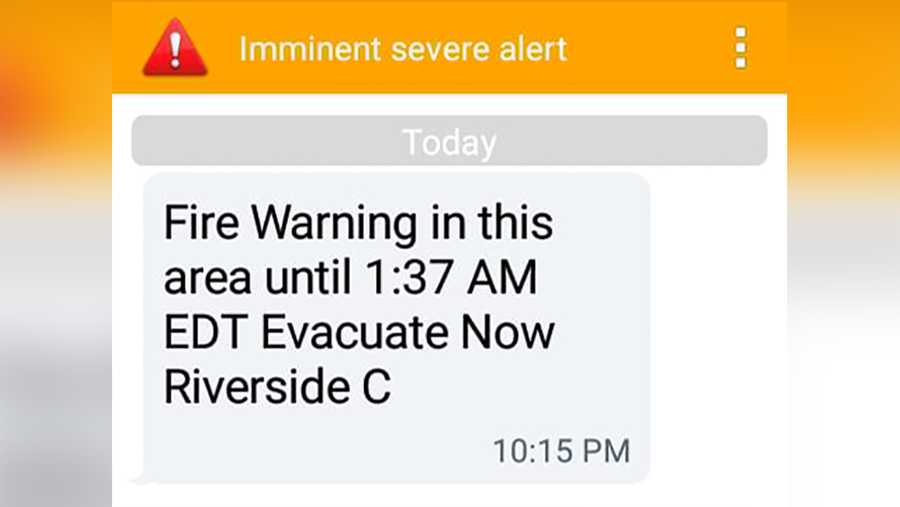 This emergency alert was mistakenly sent to Sacramento residents on Monday, June 26, 2017. The Sacramento Fire Department said there is a glitch in the notification system.