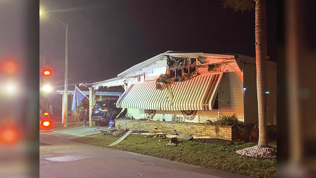 Mobile Home Catches Fire In North Fort Myers