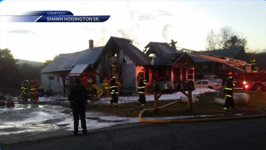 Crews battle blaze at home in Charlestown