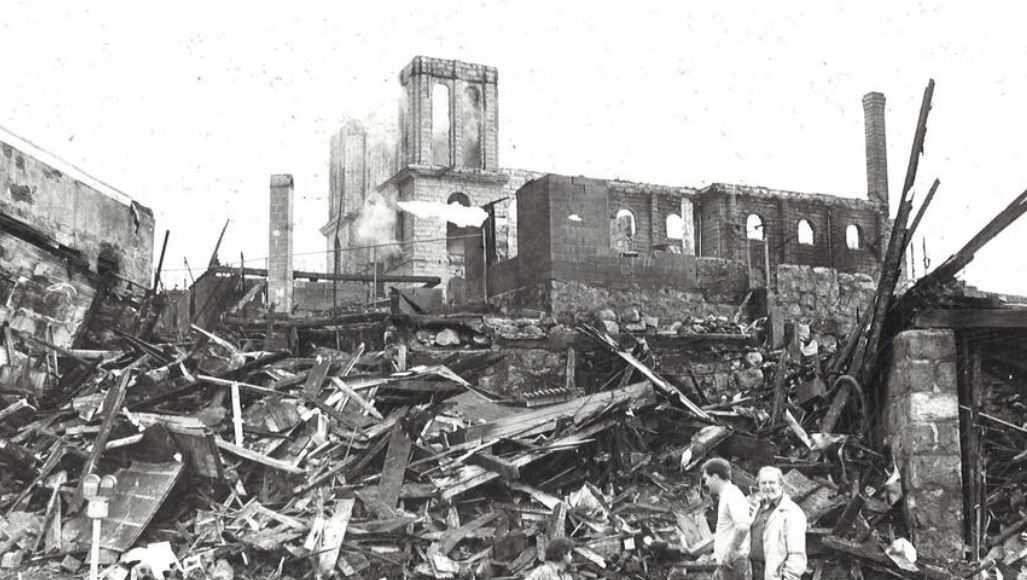 Construction fire also destroyed Fall River's Notre Dame