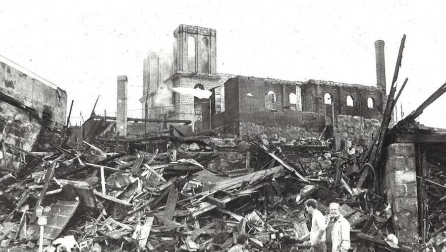 Construction fire also destroyed Fall River's Notre Dame