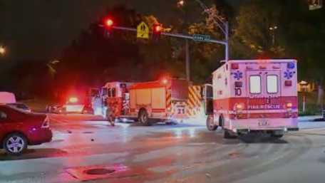 4 people injured in fiery crash after driver ran red light, police say