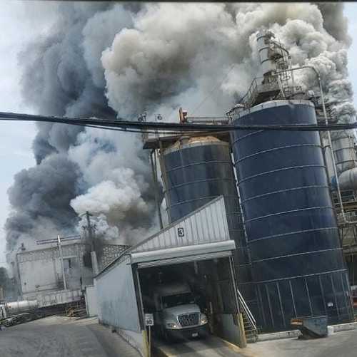 Large fire at Tyson River Valley Ingredients plant in Hanceville, Alabama