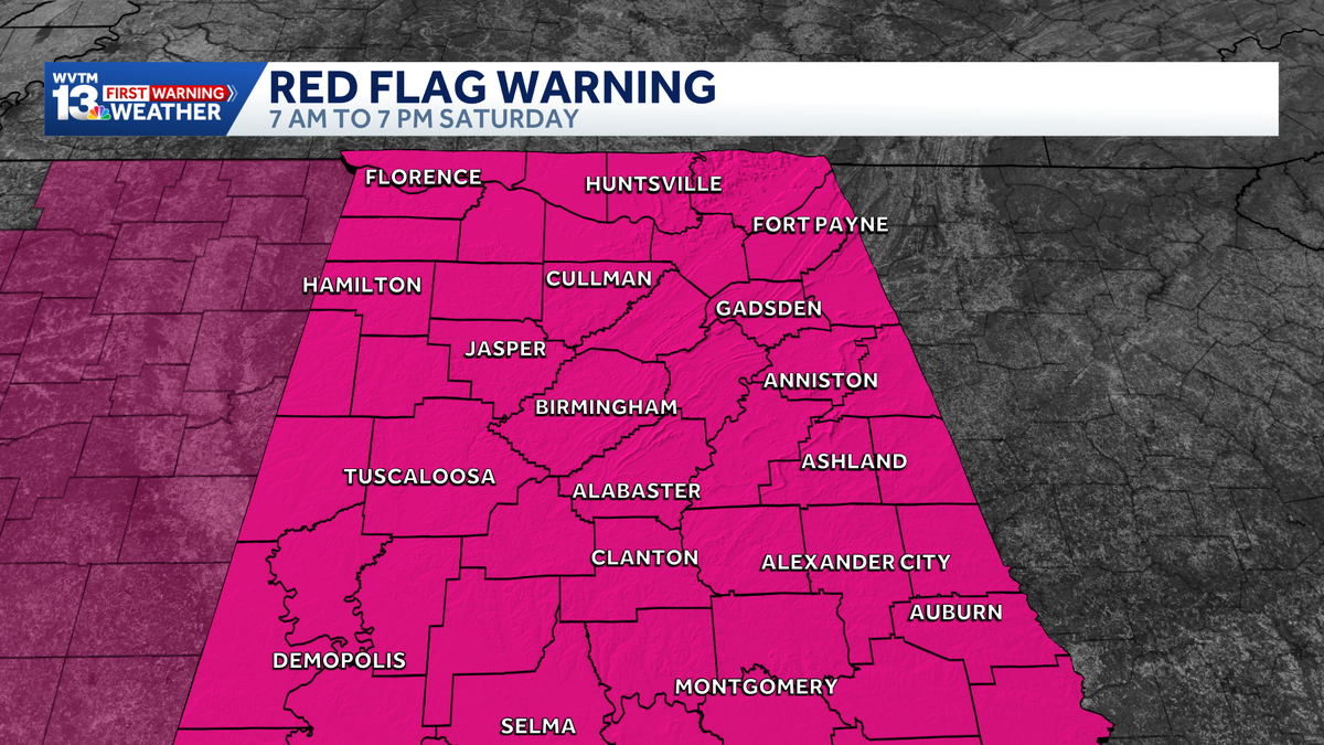 Conditions Saturday favor fast-spreading fires. Outdoor burning is strongly discouraged.