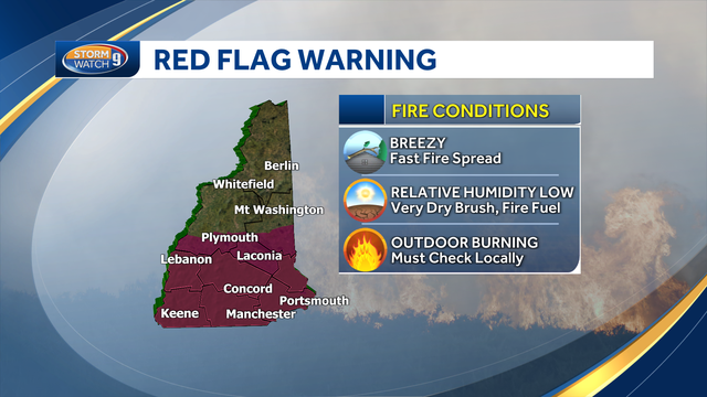 Red flag warning in place for much of New Hampshire - Vimarsana News