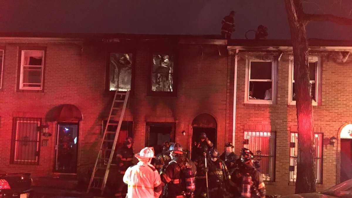 Firefighters battle 2-alarm fire in west Baltimore