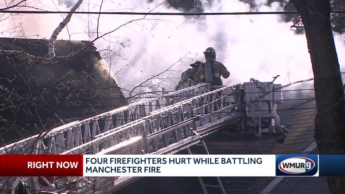 Four firefighters injured in Manchester blaze, officials say