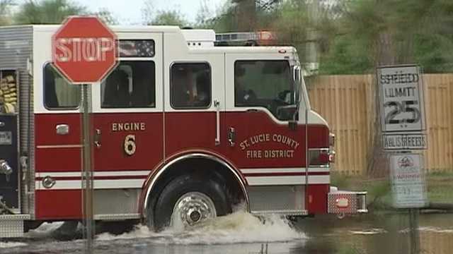 Flooding makes rescue efforts difficult in Fort Pierce