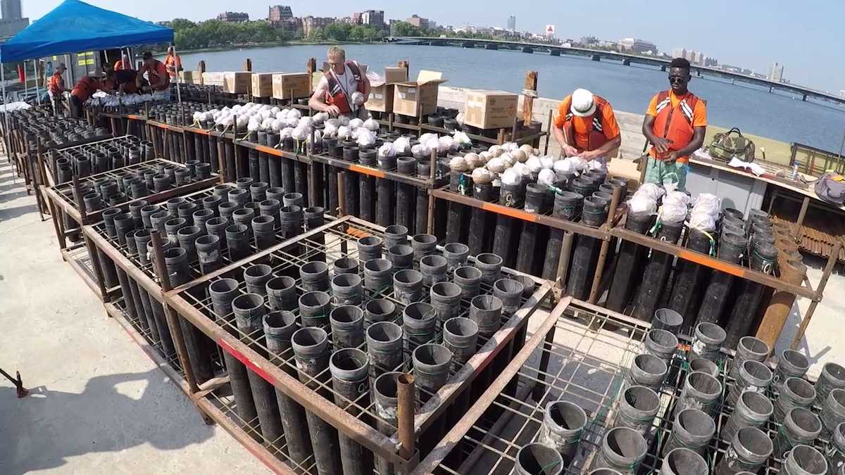 Getting the fireworks ready for July 4th festivities