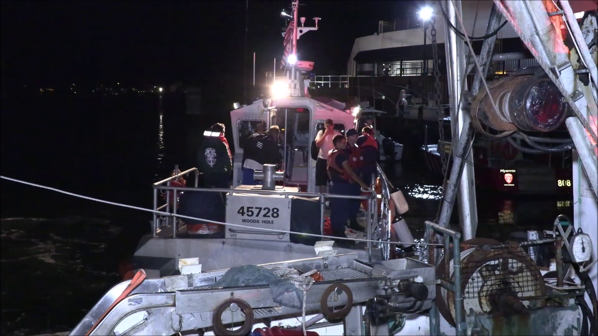 Four people rescued after fishing boat runs aground off Cape Cod
