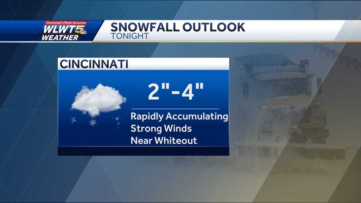 Winter storm warning How much snow is expected across Cincinnati?