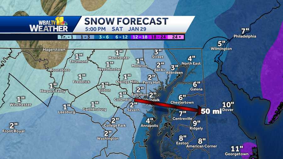 MAPS What you need to know for snow in Maryland