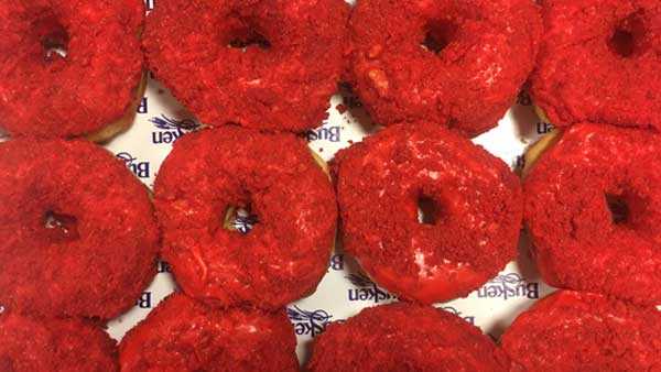 Flamin' Hot Cheetos doughnuts are now a thing at Busken Bakery
