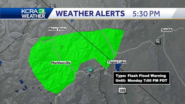 Flash flood warning issued for parts of Alpine, Mono counties - Vimarsana News