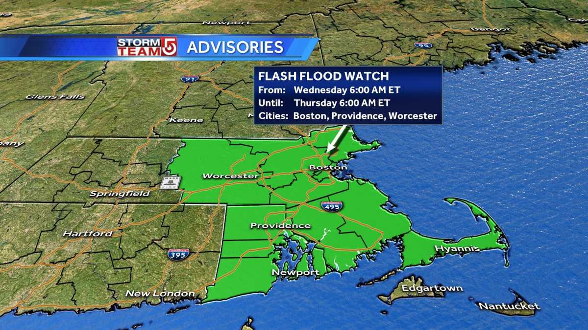 Meteorologists warn of potential flooding rains Wednesday