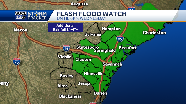 Thunderstorms, flash flood threat continues through Wednesday