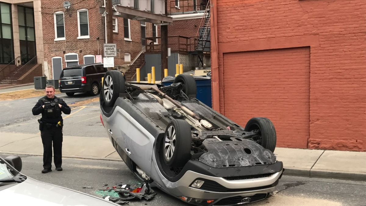 Driver escapes serious injury when car flips in Lancaster