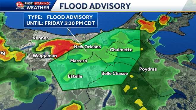 Flood Advisory now issued for the metro