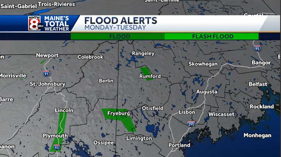 Flood Warnings issued as rain, warm temperatures move in