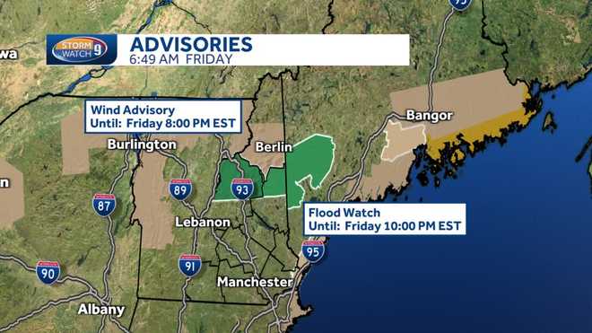 NH forecast: Heavy rain expected for New Hampshire