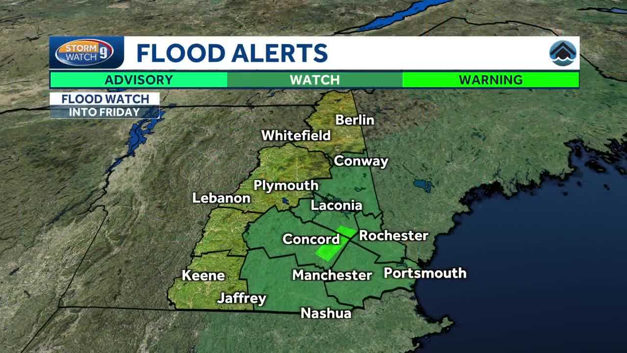 New Hampshire weather forecast: Flood watch into early Friday - Vimarsana News