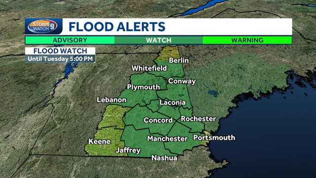 Flood watch posted for most of New Hampshire - Vimarsana News