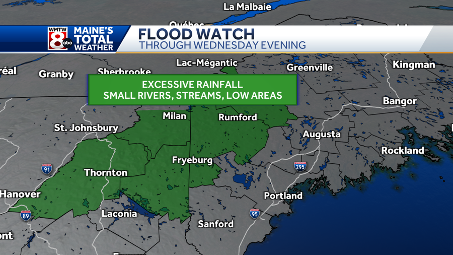 Flood Watch issued once again for parts of Maine, New Hampshire