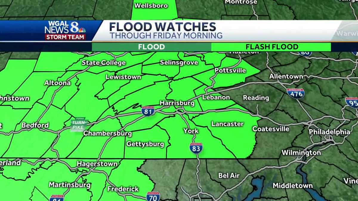 Flash flood watches in effect through Friday morning