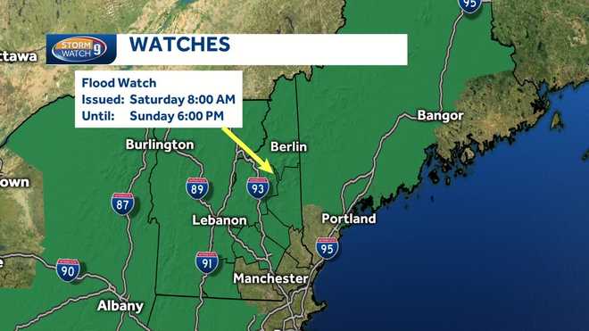 Potential exists for flooding in parts of NH this weekend