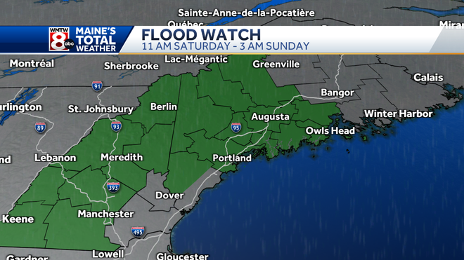 Flood Watch continues into tonight