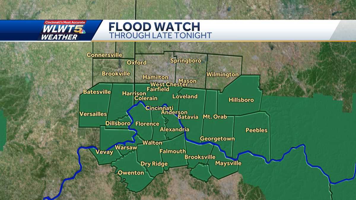 Flood watch: Rounds of rain to create flooding concerns across Cincinnati