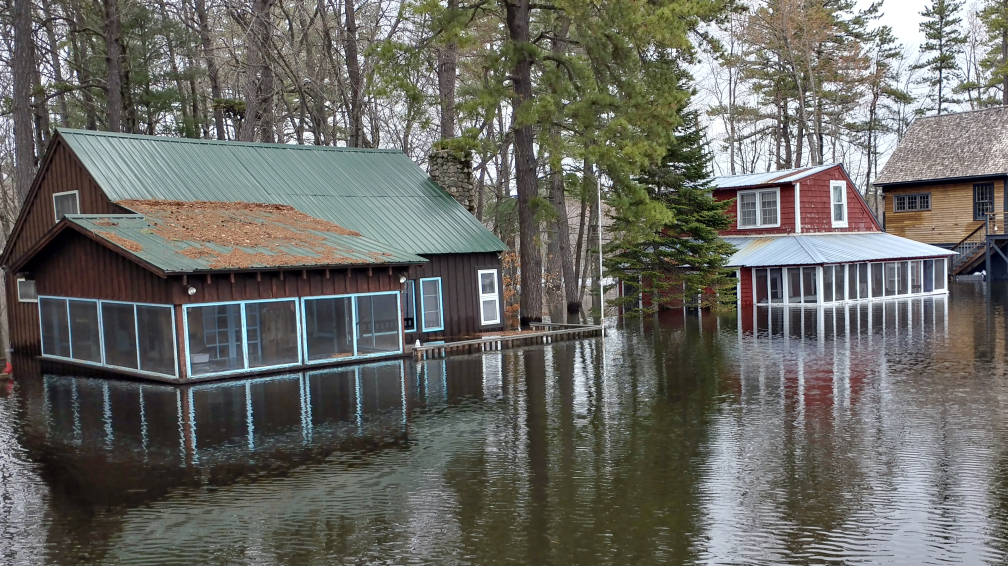 Section of Saco River expected to recede after Fryeburg flooding