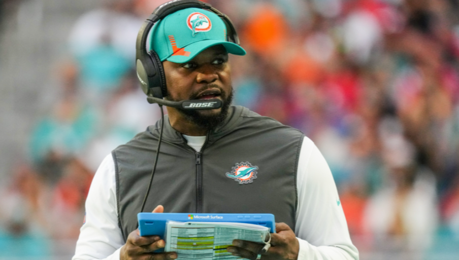 August 29, 2019: Miami Dolphins Head Coach Brian Flores walks the sideline  during a preseason game between the New Orleans Saints and the Miami  Dolphins at the Mercedes Benz Superdome in New